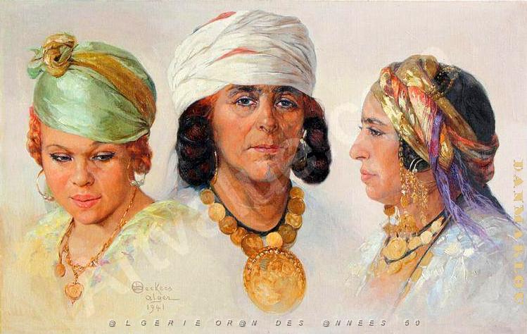 EMILE DECKERS (93).jpg - Femmes d'Alger aux bijoux - 1941 - huile sur toile